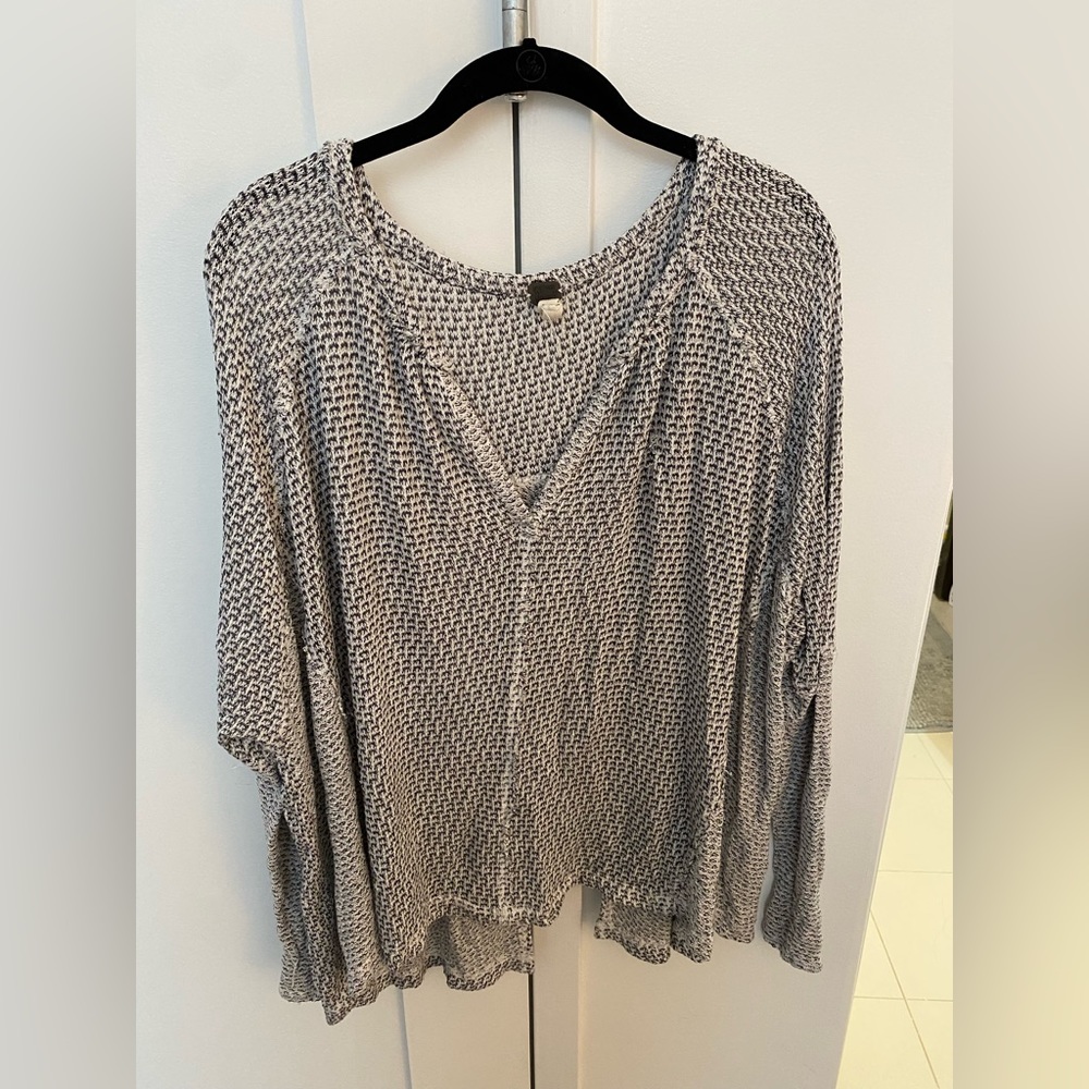 Free People Open Back Knit Sweater Size M